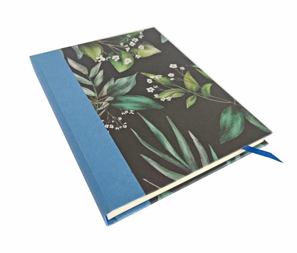 Cuaderno Hojas Negro Azul