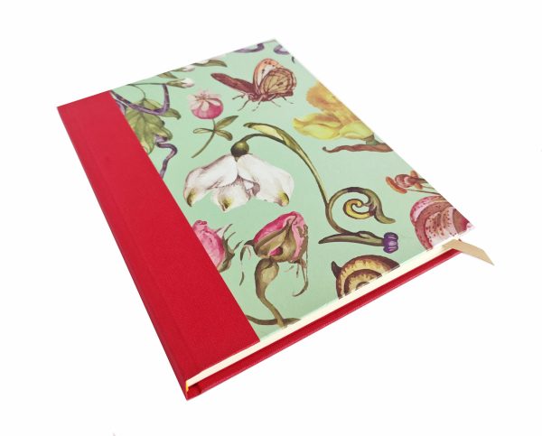 Cuaderno Flores II Menta Rojo