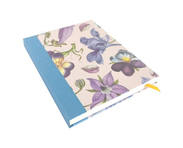 Cuaderno Flores Violetas Crema
